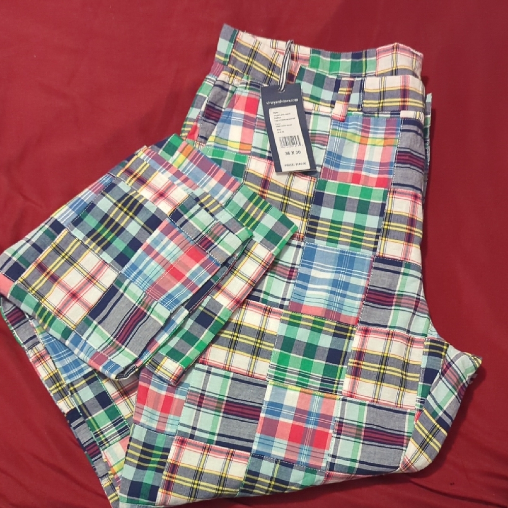 Vineyard Vines Plaid Patchwork Breaker Pant